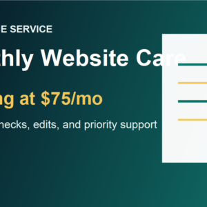 Monthly Website Care