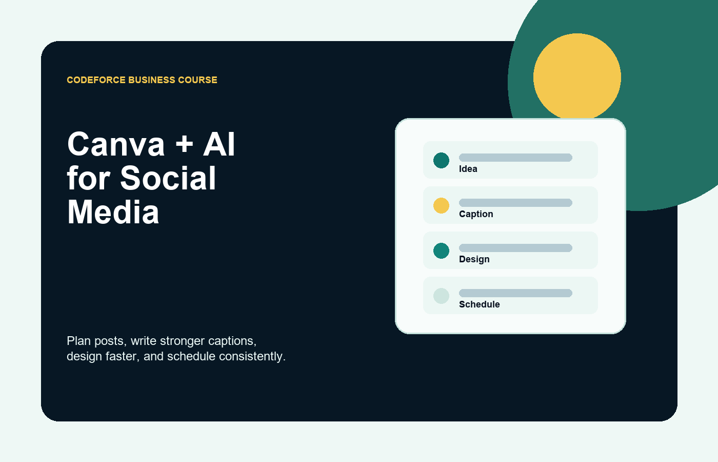 Canva + AI for Social Media - Online Course Access