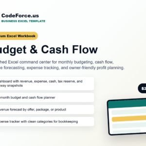 Small Business Budget & Cash Flow Command Center