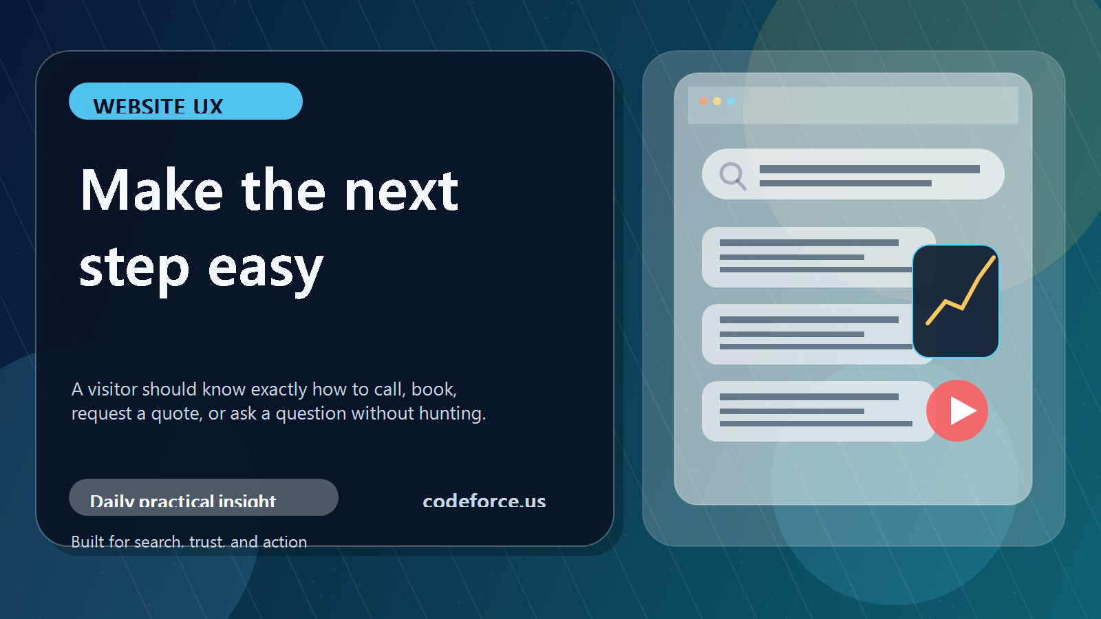 Featured image for a blog post about improving a small business website contact path.