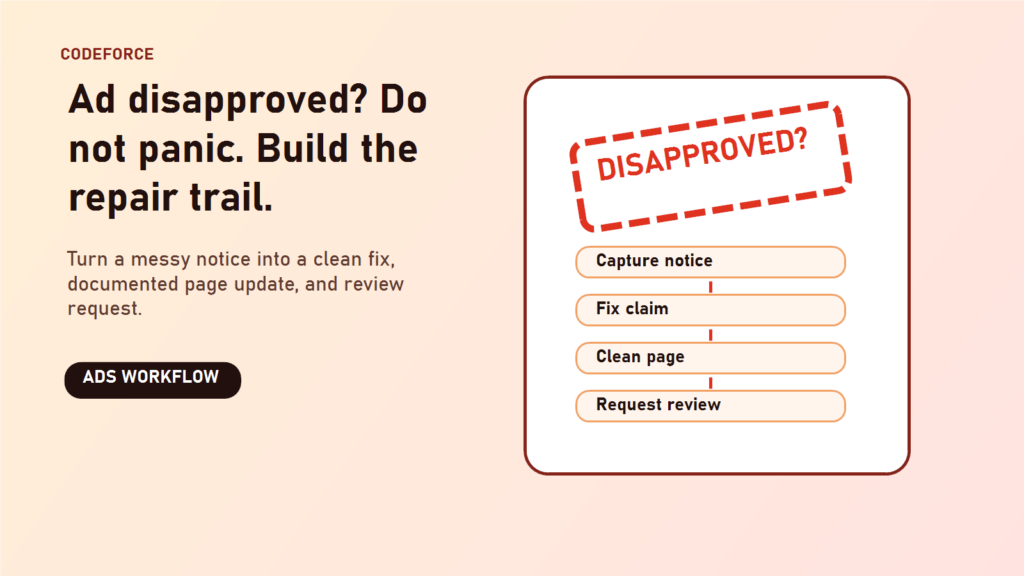 Ad Disapproved? Build A Fix-It Workflow Instead Of Panicking