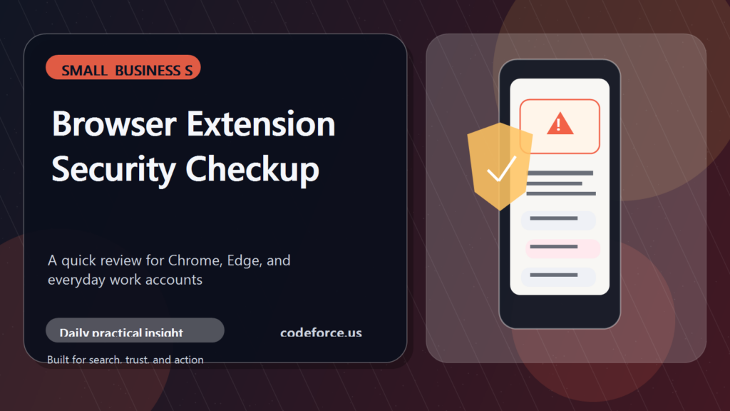 Browser Extension Security: A 15-Minute Checkup For Small Businesses