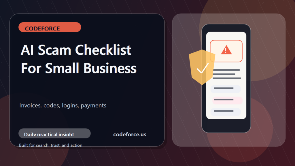 AI Scam Checklist For Small Business: 7 Checks To Use This Week
